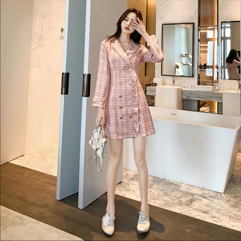 Pink Blazer Dress